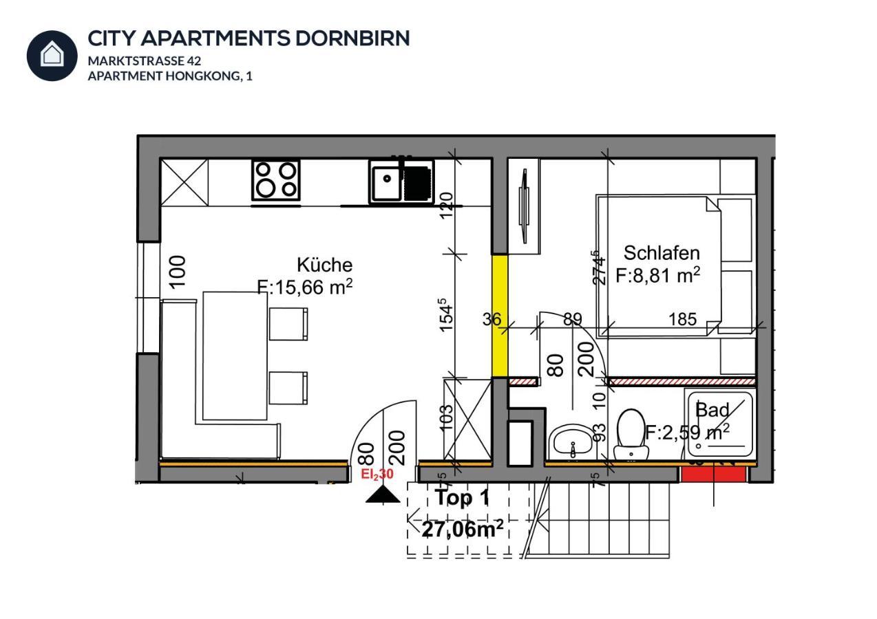 City Apartment Dornbirn, Hongkong 1 외부 사진